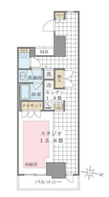1Kの間取り図